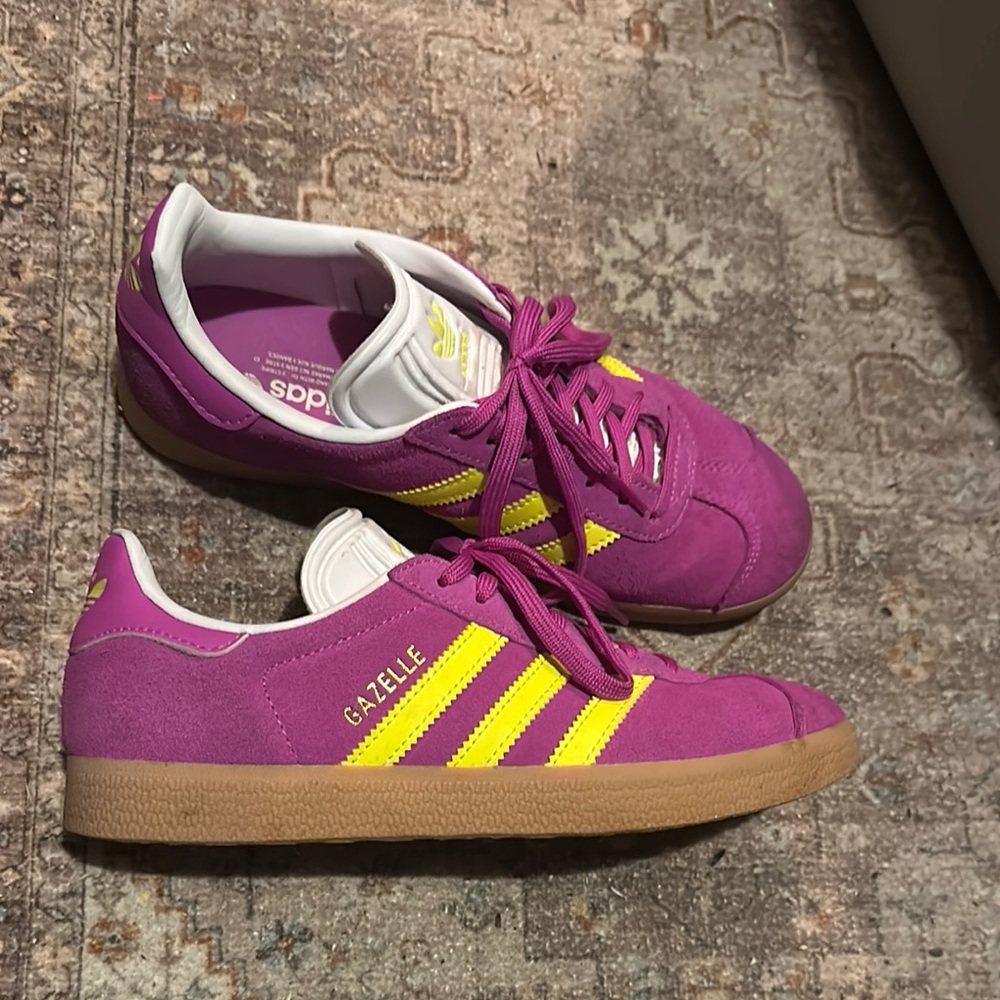 3/$30 Adidas Gazelle Purple Sneakers